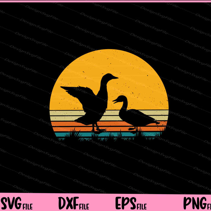 Goose Vintage Retro Svg Cutting Printable Files  - Premium Cutting Files in SVG, PNG & EPS Formats - Premium SVG Cutting Files for Crafts
