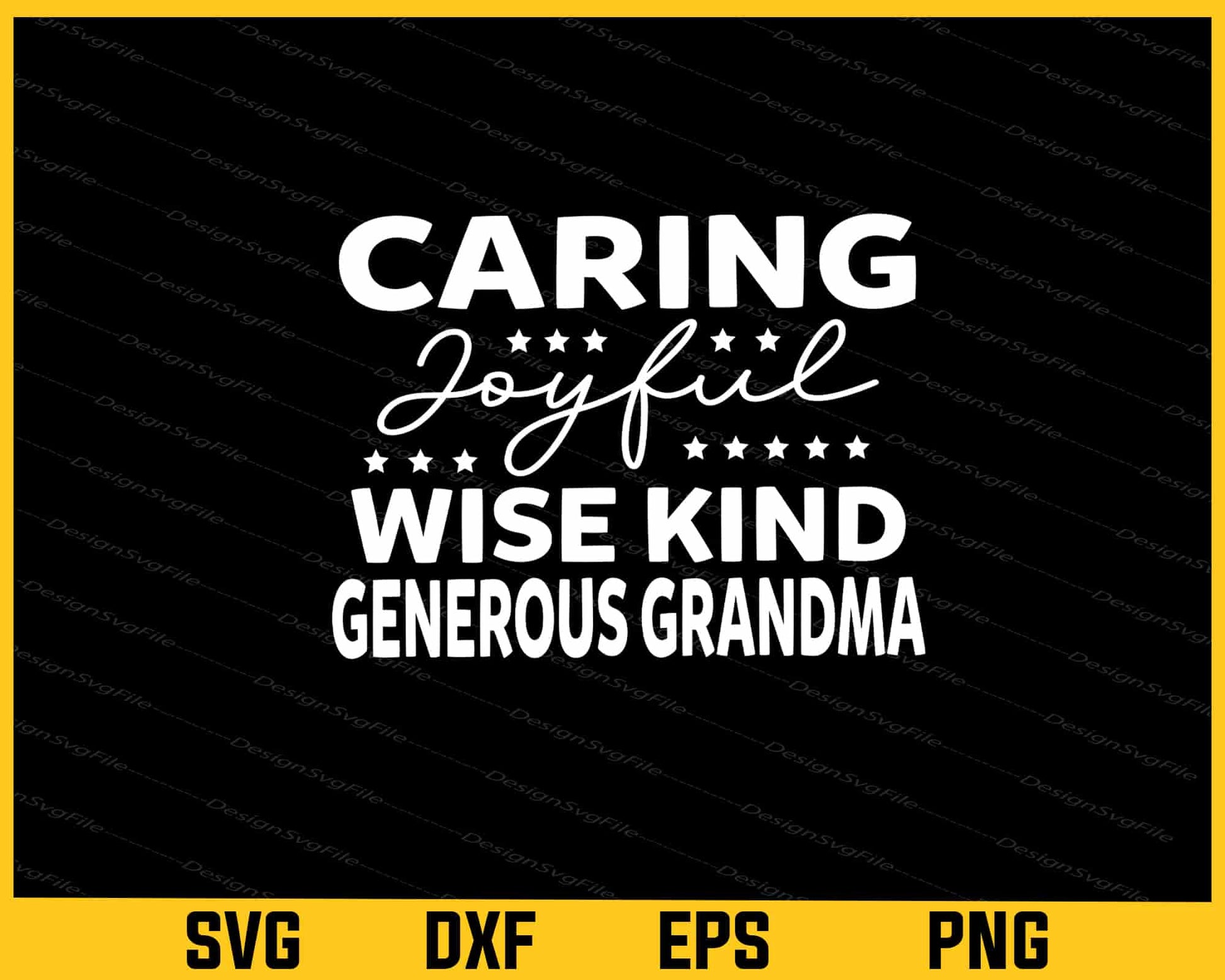 Grandma Caring Joyful Wise Kind Svg Cutting Printable File  - Premium Cutting Files in SVG, PNG & EPS Formats - Premium SVG Cutting Files for Crafts