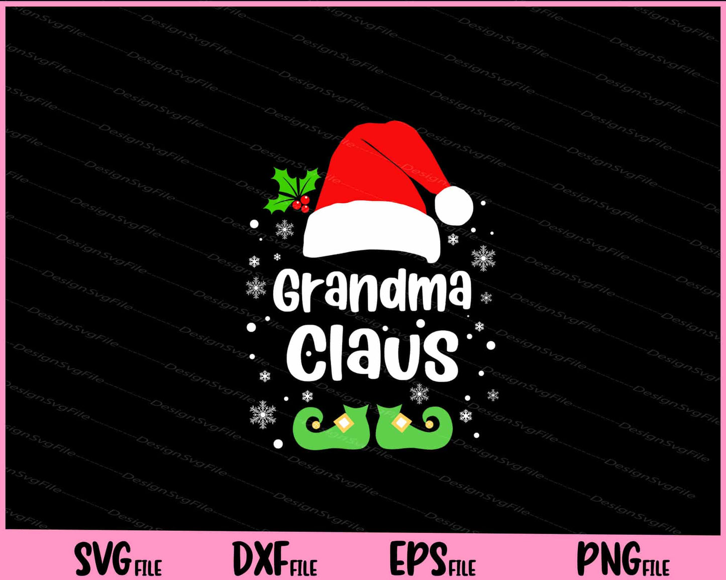 Grandma Claus Christmas Svg Cutting Printable File  - Premium Cutting Files in SVG, PNG & EPS Formats - Premium SVG Cutting Files for Crafts