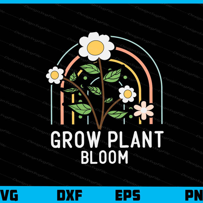 Grow Plant Bloom Svg Cutting Printable File  - Premium Cutting Files in SVG, PNG & EPS Formats - Premium SVG Cutting Files for Crafts