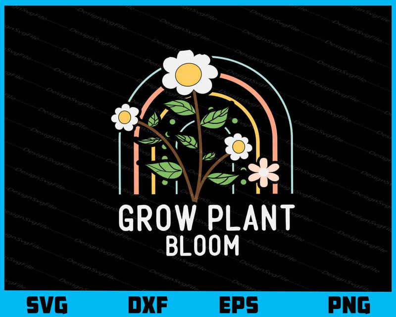 Grow Plant Bloom Svg Cutting Printable File  - Premium Cutting Files in SVG, PNG & EPS Formats - Premium SVG Cutting Files for Crafts