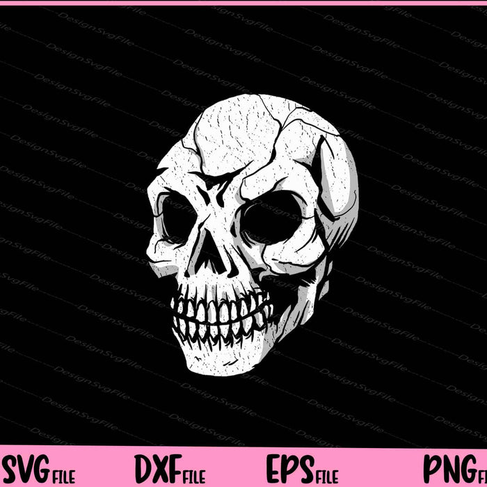 Grunge Slightly Shattered Skull Svg Cutting Printable Files  - Premium Cutting Files in SVG, PNG & EPS Formats - Premium SVG Cutting Files for Crafts
