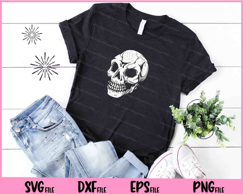 Grunge Slightly Shattered Skull Svg Cutting Printable Files  - Premium Cutting Files in SVG, PNG & EPS Formats - Premium SVG Cutting Files for Crafts