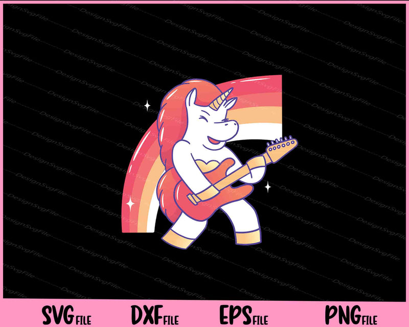 Guitarist Unicorn Music Svg Cutting Printable Files  - Premium Cutting Files in SVG, PNG & EPS Formats - Premium SVG Cutting Files for Crafts