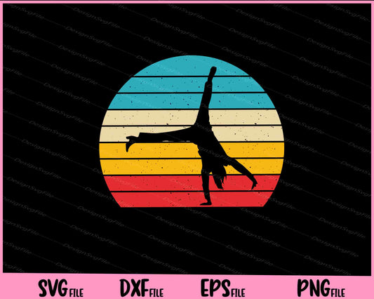 Gymnast Vintage Svg Cutting Printable Files  - Premium Cutting Files in SVG, PNG & EPS Formats - Premium SVG Cutting Files for Crafts