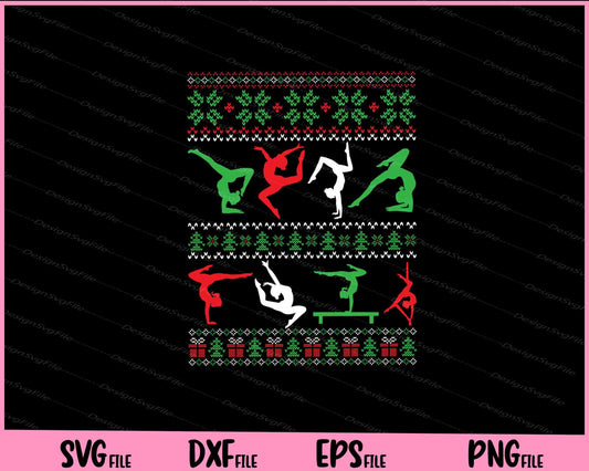 Gymnastics Christmas Ugly Gymnast Svg Cutting Printable Files  - Premium Cutting Files in SVG, PNG & EPS Formats - Premium SVG Cutting Files for Crafts