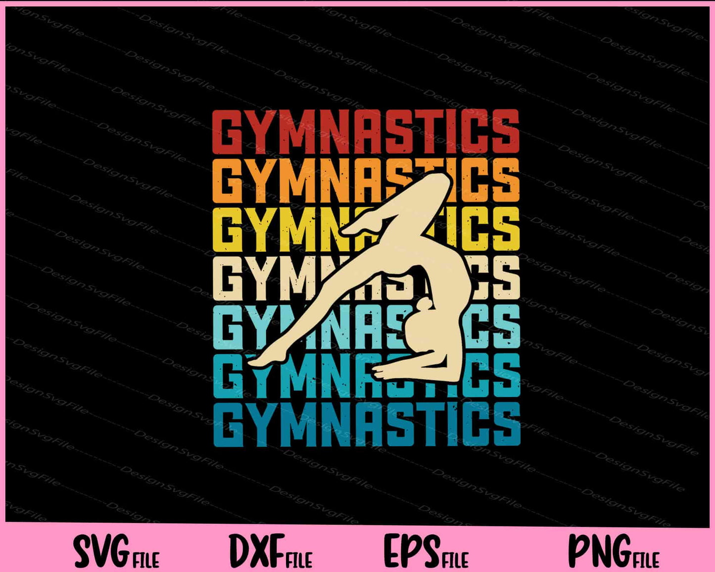 Gymnastics Gymnastics Gymnastics Gymnastics Svg Cutting Printable Files  - Premium Cutting Files in SVG, PNG & EPS Formats - Premium SVG Cutting Files for Crafts