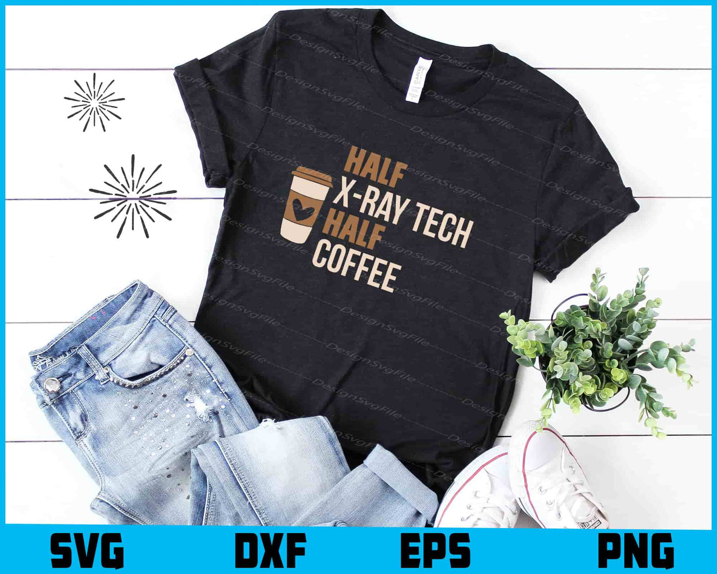 Half  X-Ray Tech Half Coffee SVG