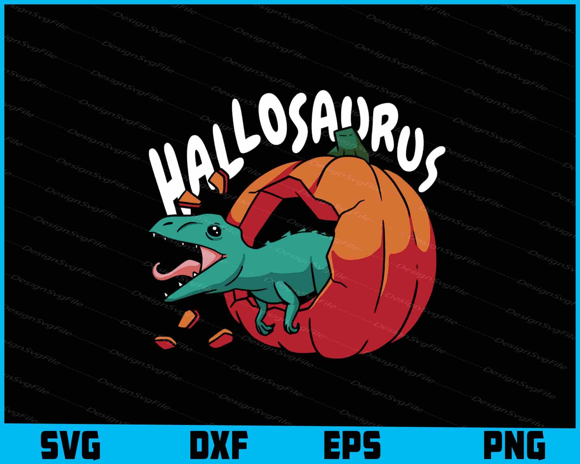 Hallosaurus SVG Dinosaur Pumpkin Halloween