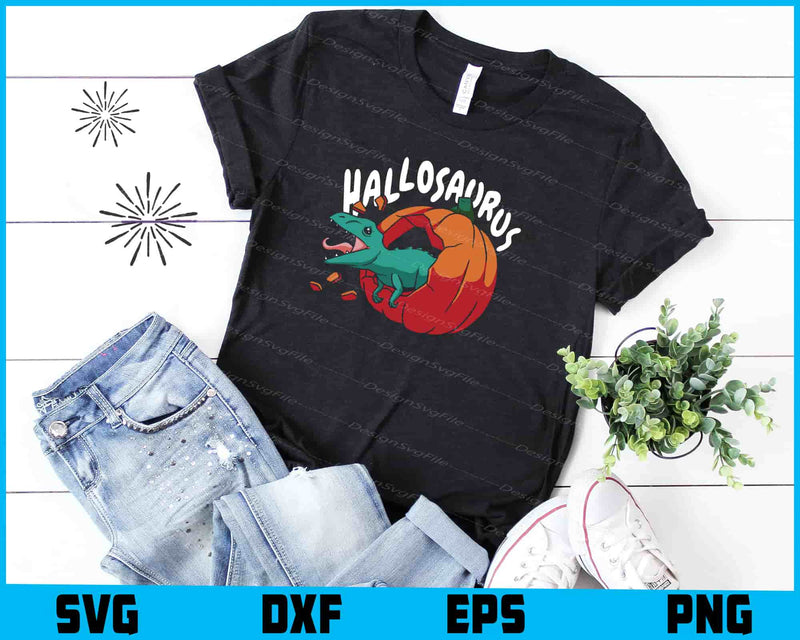 Hallosaurus SVG Dinosaur Pumpkin Halloween