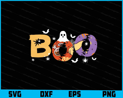 Halloween Boo SVG PNG Digital Sublimation Print File  - Premium Cutting Files in SVG, PNG & EPS Formats - Premium SVG Cutting Files for Crafts