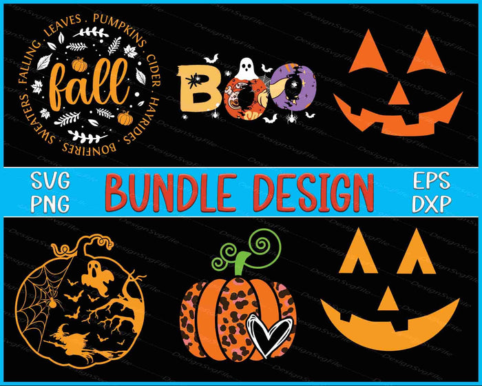 Halloween Boo Bundle SVG, Pumpkin Ghost SVG Pumpkin