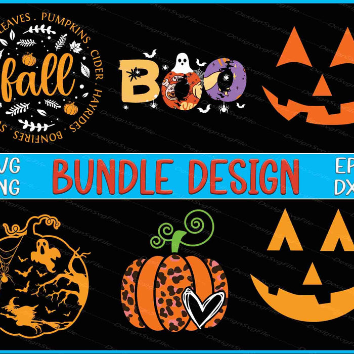 Halloween Boo Bundle SVG, Pumpkin Ghost SVG Pumpkin