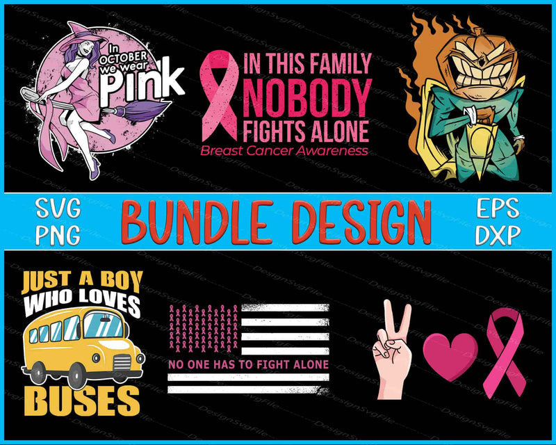 Halloween Bundle SVG, Awareness PNG