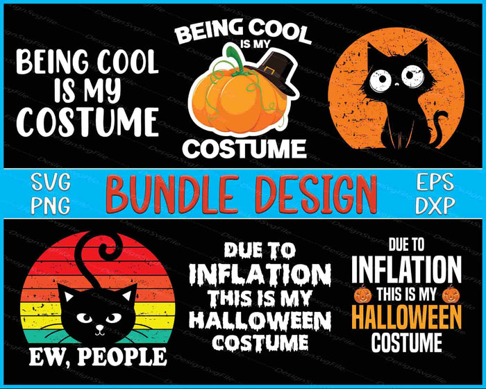 Halloween Bundle SVG, Cat SVG Meow Halloween PNG