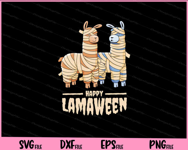 Halloween Cartoon Llamas svg