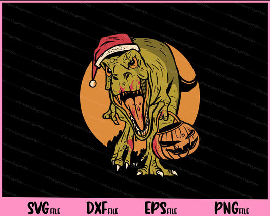 Halloween Christmas T-rex Funny Svg Cutting Printable Files  - Premium Cutting Files in SVG, PNG & EPS Formats - Premium SVG Cutting Files for Crafts