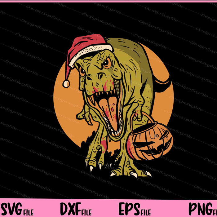Halloween Christmas T-rex Funny Svg Cutting Printable Files  - Premium Cutting Files in SVG, PNG & EPS Formats - Premium SVG Cutting Files for Crafts