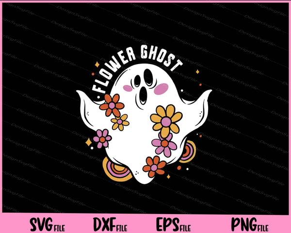 Halloween Flower Ghost svg