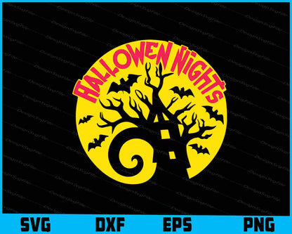 Halloween Night Vintage Svg png Design Printable File  - Premium Cutting Files in SVG, PNG & EPS Formats - Premium SVG Cutting Files for Crafts