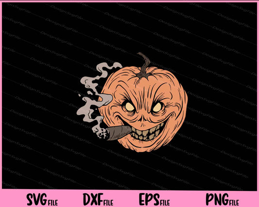 Halloween Smoking Pumpkin Svg Cutting Printable Files  - Premium Cutting Files in SVG, PNG & EPS Formats - Premium SVG Cutting Files for Crafts