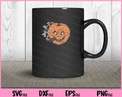 Halloween Smoking Pumpkin Svg Cutting Printable Files  - Premium Cutting Files in SVG, PNG & EPS Formats - Premium SVG Cutting Files for Crafts