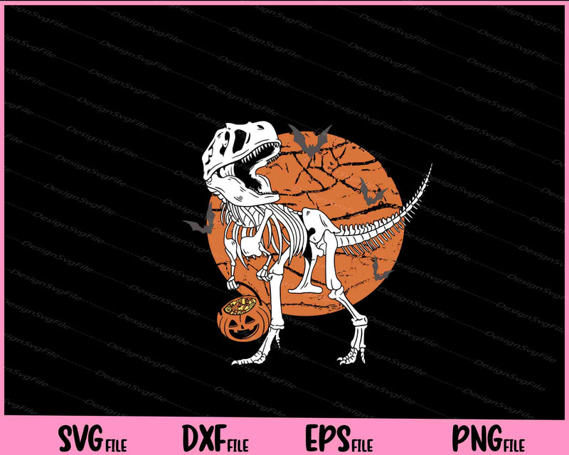 Halloween T-rex Dinosaur Skeleton Svg Cutting Printable Files  - Premium Cutting Files in SVG, PNG & EPS Formats - Premium SVG Cutting Files for Crafts