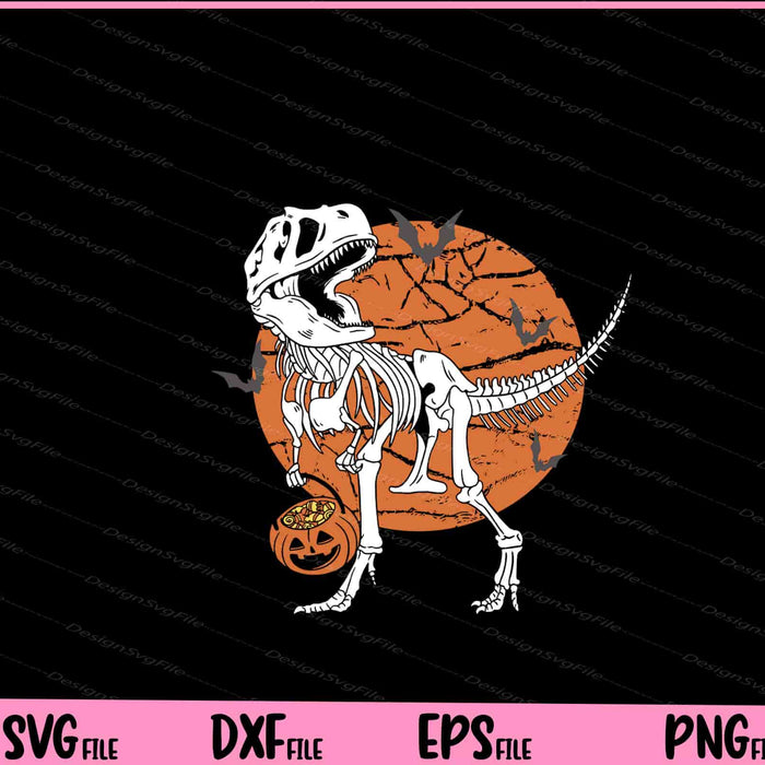 Halloween T-rex Dinosaur Skeleton Svg Cutting Printable Files  - Premium Cutting Files in SVG, PNG & EPS Formats - Premium SVG Cutting Files for Crafts