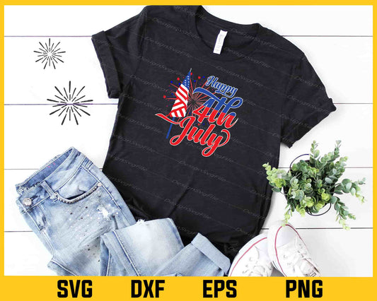 Happy 4th Of July America Svg Cutting Printable File  - Premium Cutting Files in SVG, PNG & EPS Formats - Premium SVG Cutting Files for Crafts