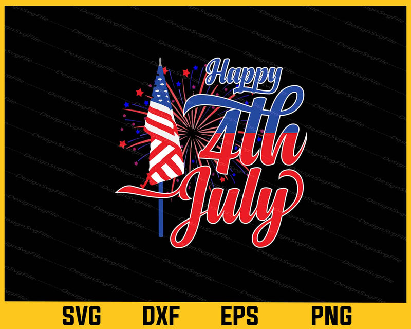 Happy 4th Of July America Svg Cutting Printable File