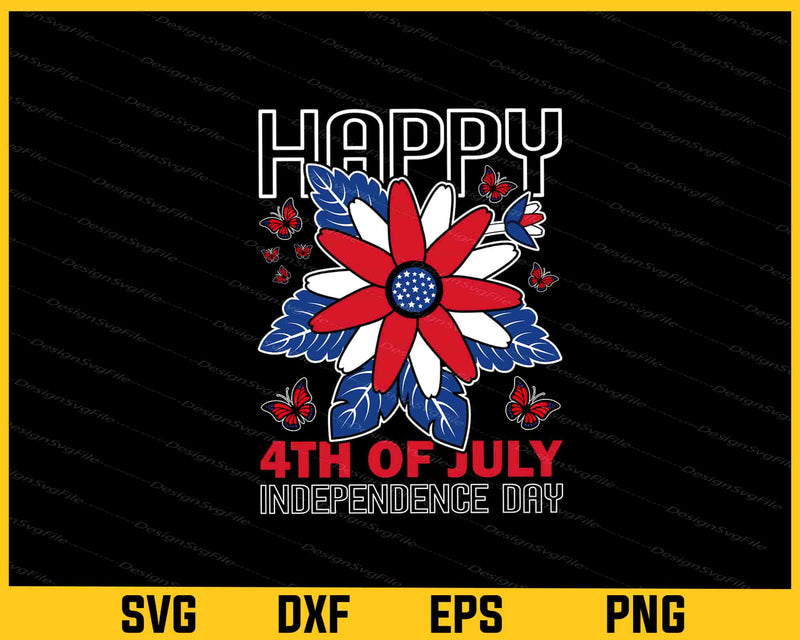 Happy America 4th Of July Independence Day Svg Cutting Printable File