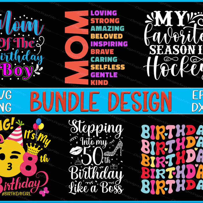 Collection of colorful text designs on a black background with various fonts and colors.