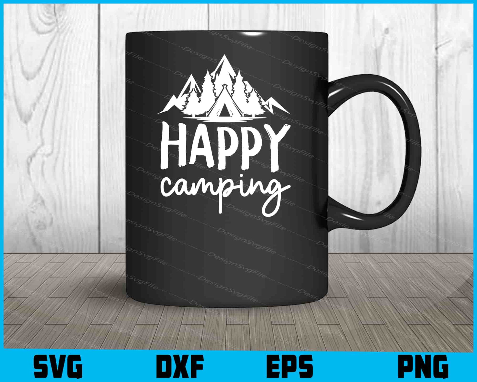 Happy Camping Svg Png Dxf Digital Cutting File  - Premium Cutting Files in SVG, PNG & EPS Formats - Premium SVG Cutting Files for Crafts