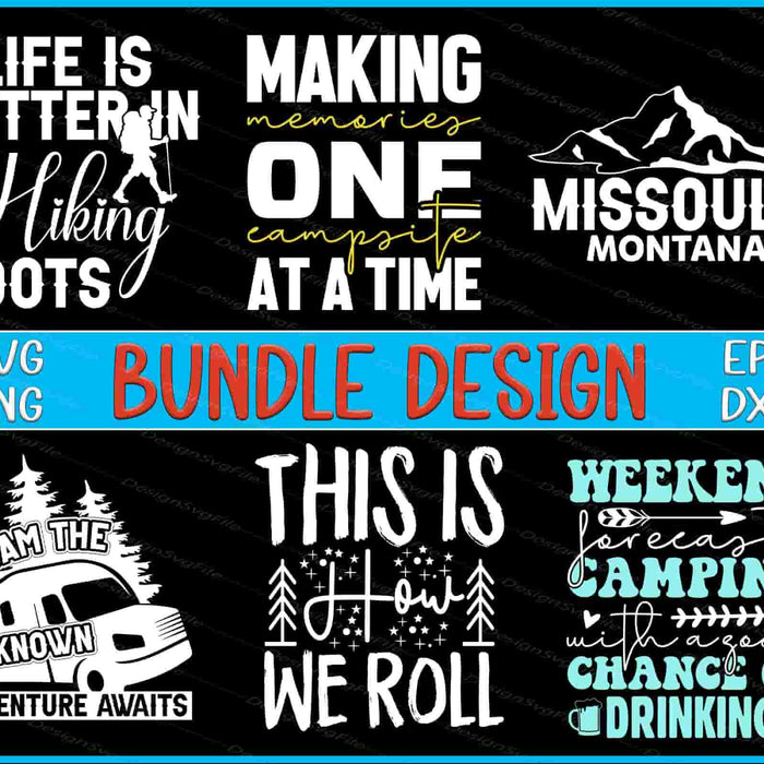 Happy Camping Bundle SVG Adventure PNG