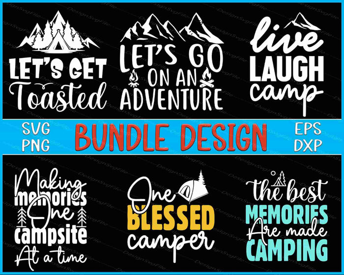 Happy Camping Bundle SVG Camper PNG
