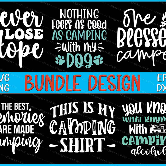 Happy Camping Bundle SVG Camping Dog PNG