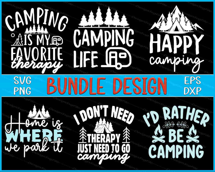Happy Camping Bundle SVG Camping Life PNG