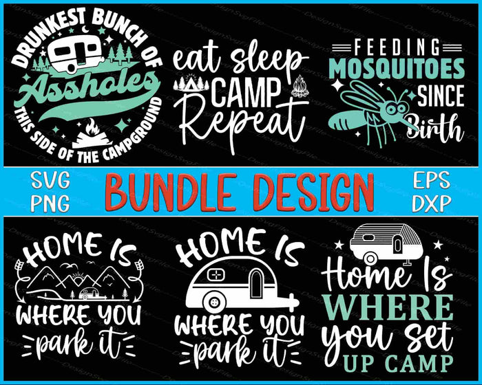Happy Camping Bundle SVG Little Camp PNG