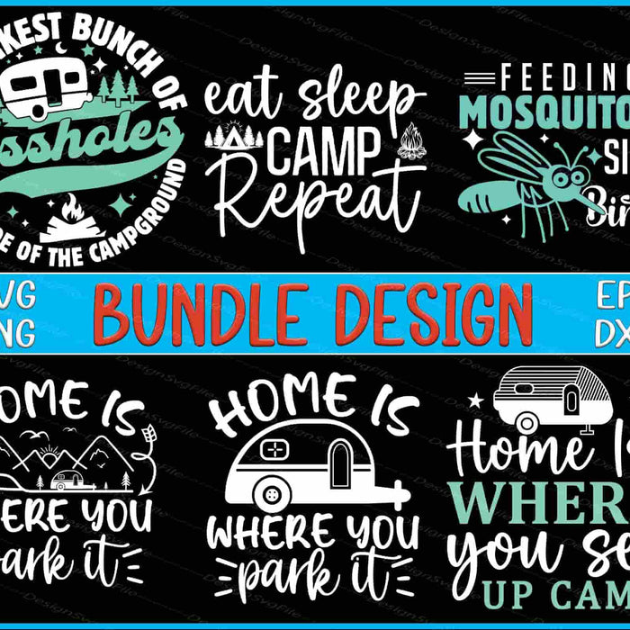 Happy Camping Bundle SVG Little Camp PNG