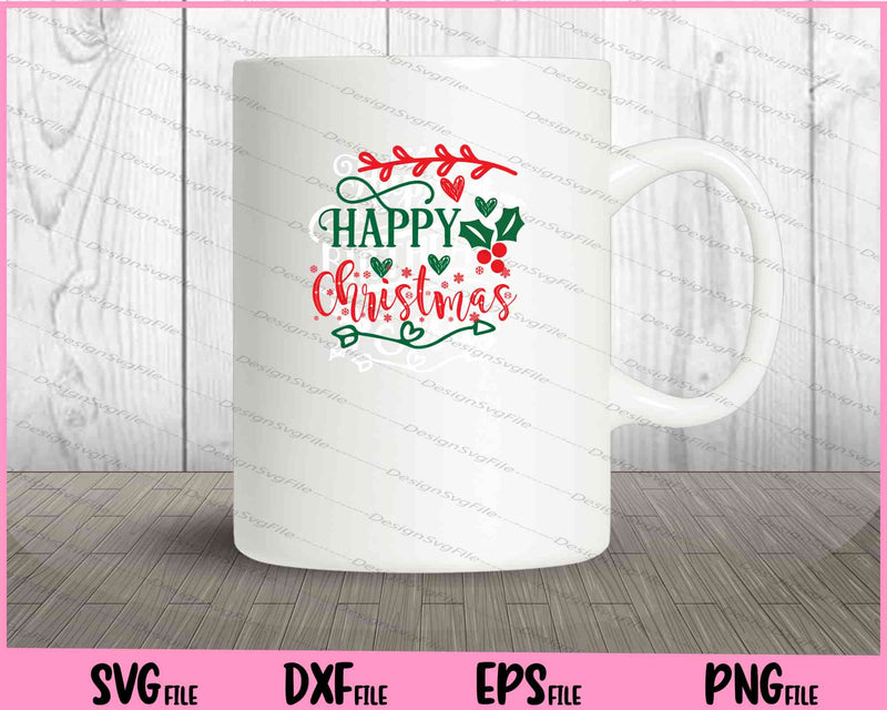 Happy Christmas Svg Cutting Printable Files  - Premium Cutting Files in SVG, PNG & EPS Formats - Premium SVG Cutting Files for Crafts