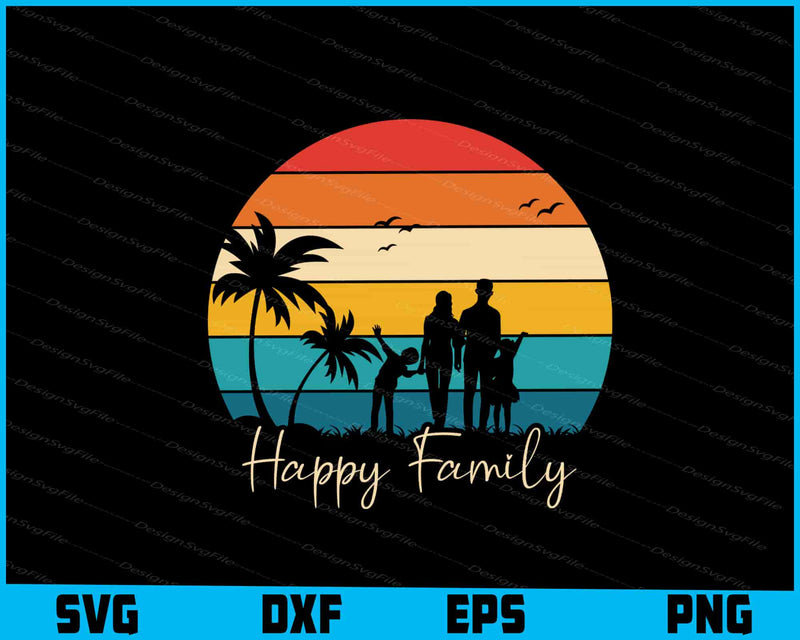 Happy Family Vacation SVG