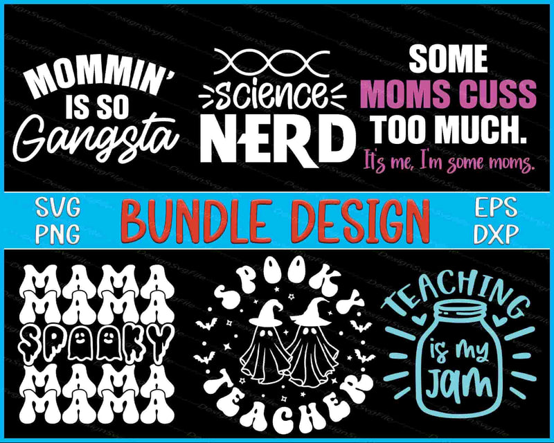Happy Halloween Bundle SVG Spooky Teacher PNG