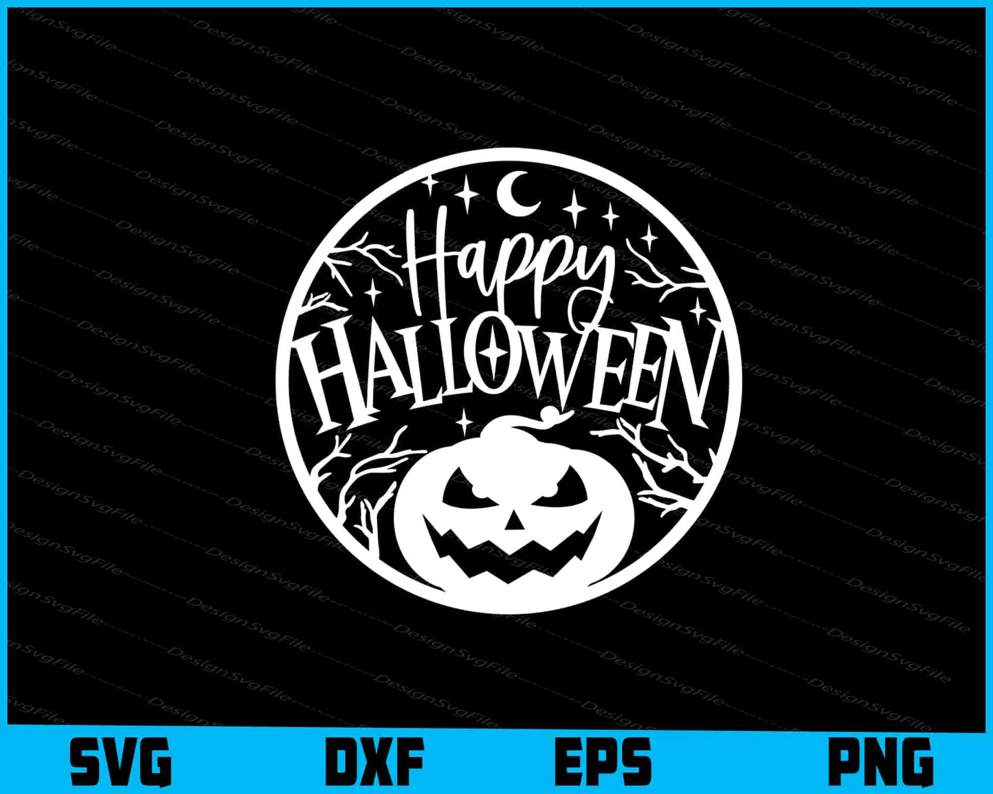 Happy Halloween Pumpkin SVG PNG Digital Printable File  - Premium Cutting Files in SVG, PNG & EPS Formats - Premium SVG Cutting Files for Crafts