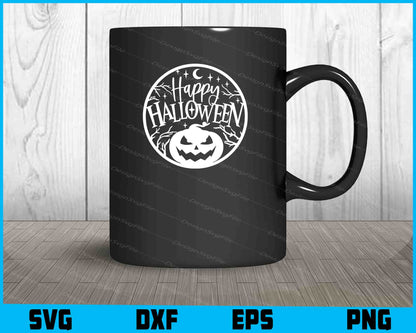 Happy Halloween Pumpkin SVG PNG Digital Printable File  - Premium Cutting Files in SVG, PNG & EPS Formats - Premium SVG Cutting Files for Crafts