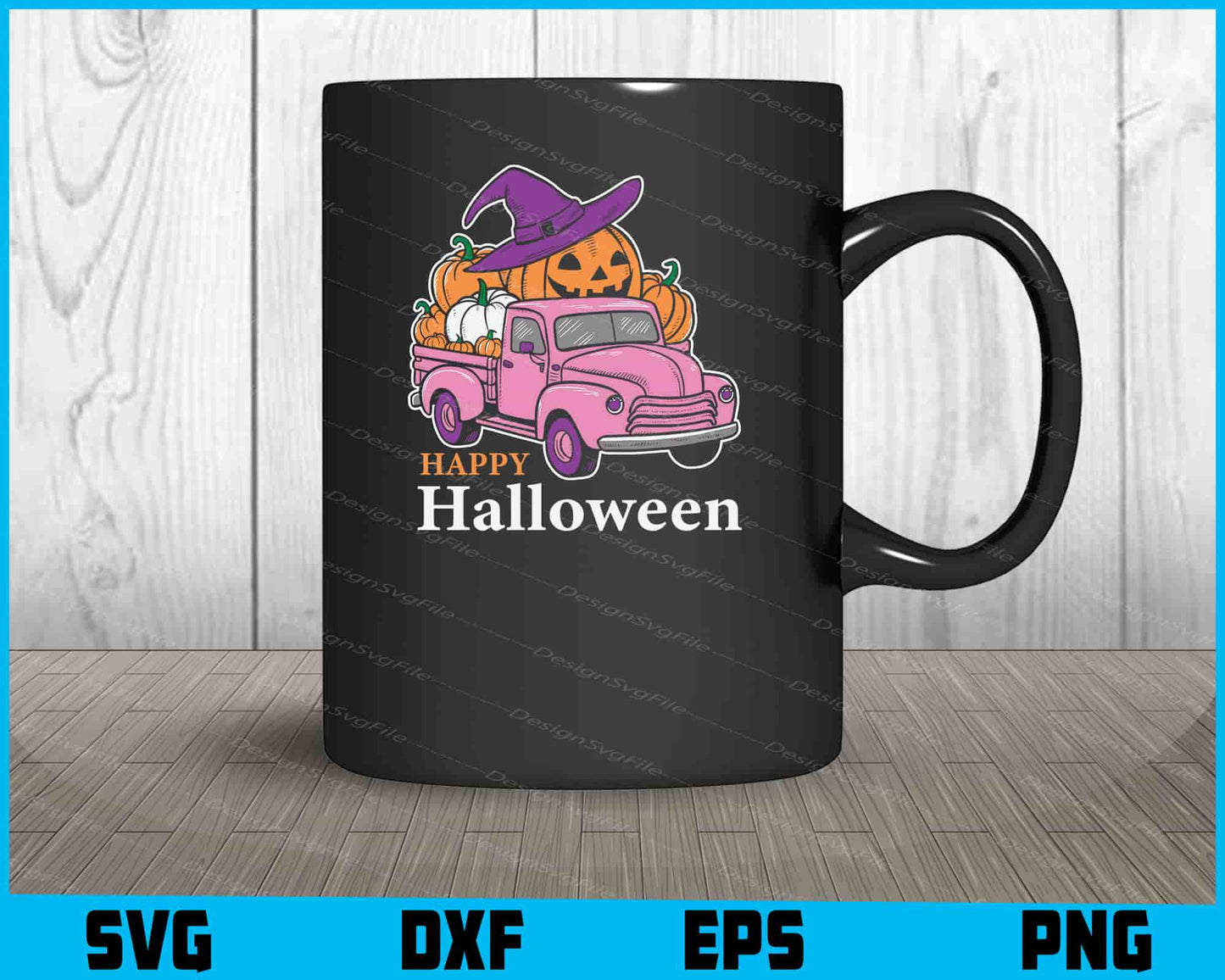 Happy Halloween Pumpkin Truck SVG PNG Sublimation Files  - Premium Cutting Files in SVG, PNG & EPS Formats - Premium SVG Cutting Files for Crafts