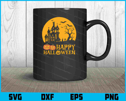 Happy Halloween SVG Pumpkin House PNG Printable File  - Premium Cutting Files in SVG, PNG & EPS Formats - Premium SVG Cutting Files for Crafts