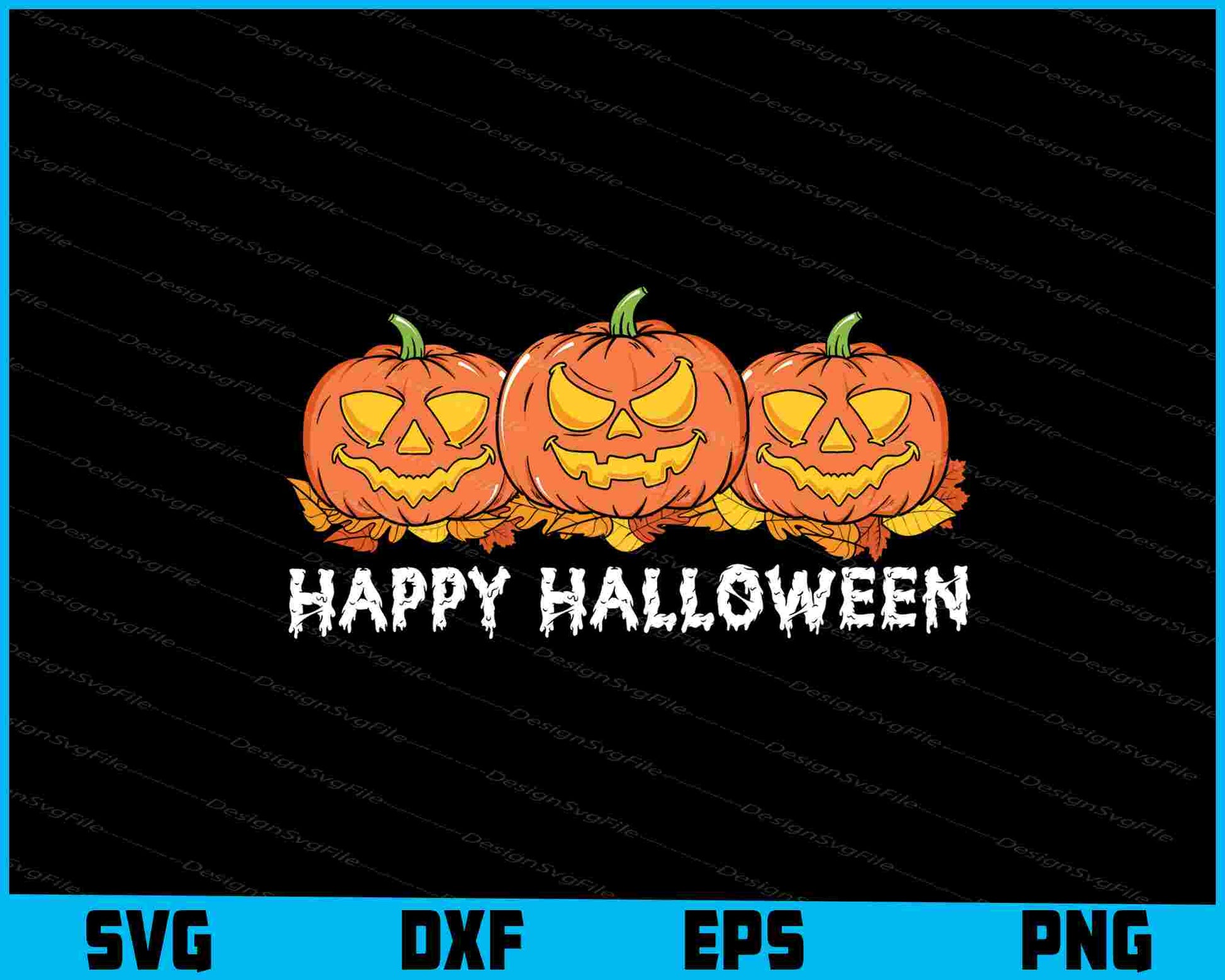 Happy Halloween SVG Pumpkin PNG Printable File  - Premium Cutting Files in SVG, PNG & EPS Formats - Premium SVG Cutting Files for Crafts