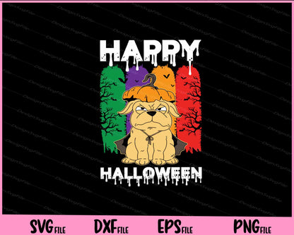 Happy Halloween dog Retro vintage Svg Cutting Printable Files  - Premium Cutting Files in SVG, PNG & EPS Formats - Premium SVG Cutting Files for Crafts