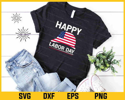 Happy Labor Day American Flag Svg Cutting Printable File  - Premium Cutting Files in SVG, PNG & EPS Formats - Premium SVG Cutting Files for Crafts