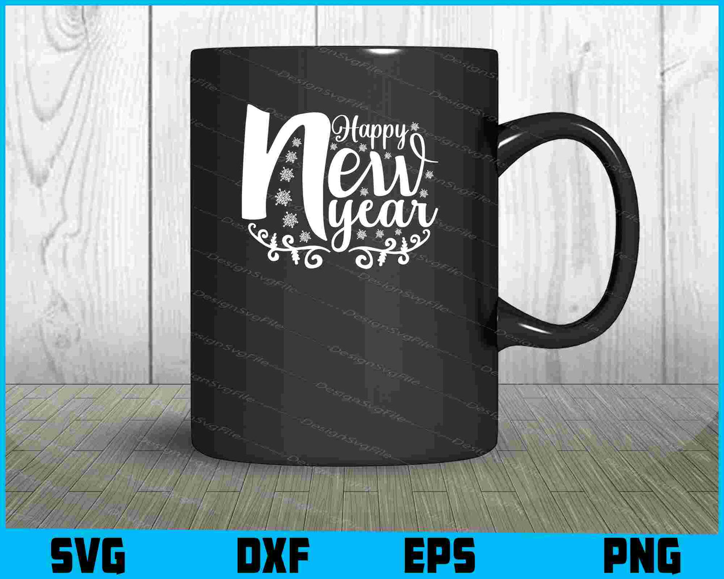 Happy New Year Christmas SVG PNG Design Printable File  - Premium Cutting Files in SVG, PNG & EPS Formats - Premium SVG Cutting Files for Crafts